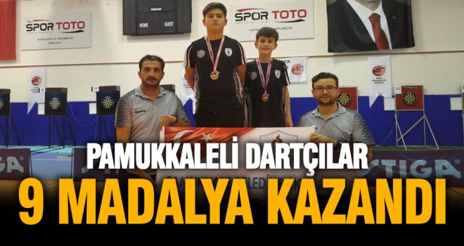 Pamukkale Belediyesporlu sporcular dartta 9 madalya kazandı