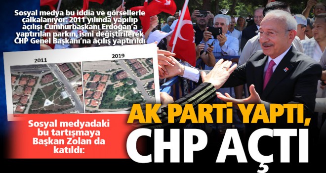 Kılıçdaroğlu, 8 yıl önce yapılıp açılan parkı açtı, tartışması
