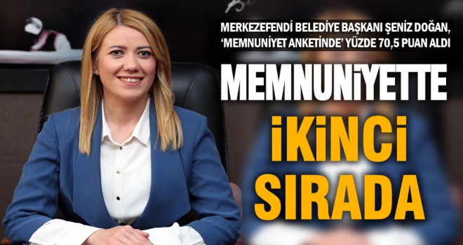 Merkezefendi Belediye Başkanı Şeniz Doğan memnuniyet anketinde yüzde 70,5 puan aldı