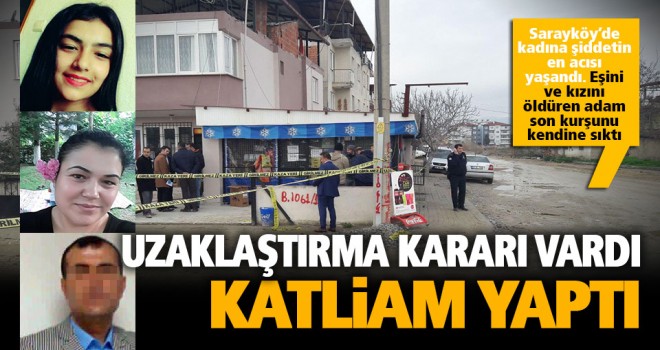 Sarayköy’de pompalı dehşet: Eşi ile kızını öldürüp, intihara kalkıştı
