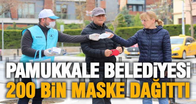 Pamukkale Belediyesi’nden 200 bin maske