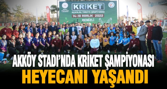 Akköy Stadı’nda Kriket Şampiyonası heyecanı yaşandı