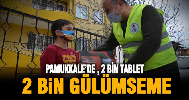 Pamukkale Belediyesi 2000 çocuğa tablet dağıttı, eğitimden uzak kalmasını önledi