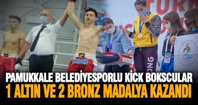 Pamukkale Belediyespor’un kick boksçularından büyük başarı
