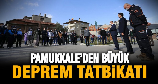 Pamukkale Belediyesi’nden deprem tatbikatı