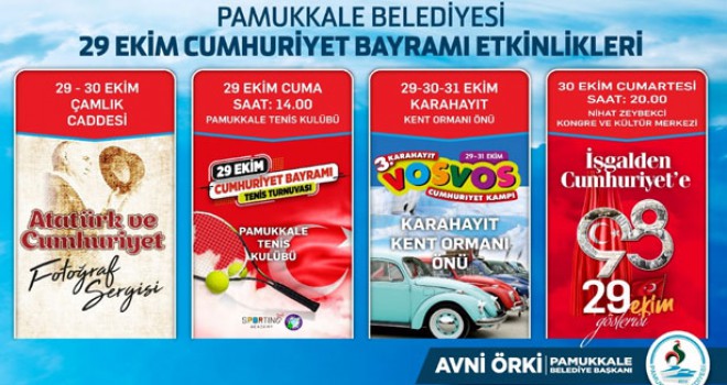 Pamukkale’de 29 Ekim Cumhuriyet Bayramı farklı yaşanacak