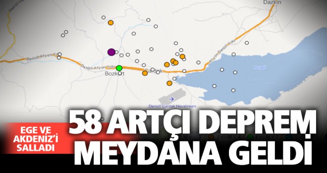 Denizli merkezli 6,0 büyüklüğündeki deprem, Ege ve Akdeniz'i salladı : 58 ARTÇI DEPREM