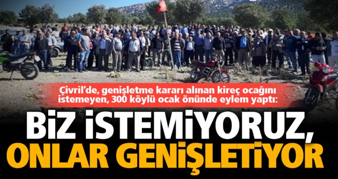 Çivril Gürpınarlılar kireç ocağının genişletilmesi kararını protesto etti