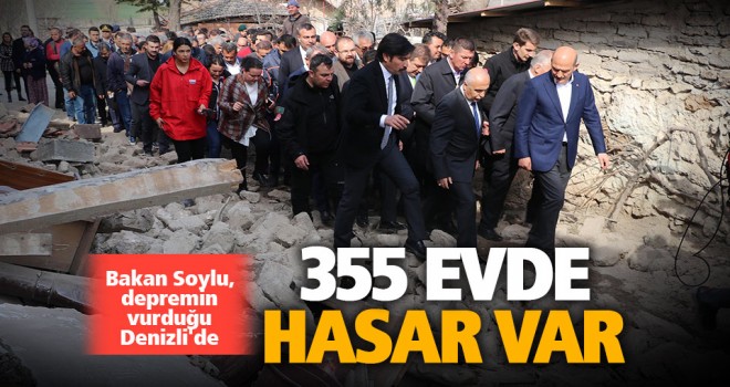 Bakan Soylu, depremin vurduğu Denizli'de