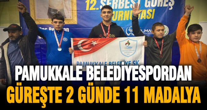 Pamukkale Belediyespordan güreşte 2 günde 11 madalya